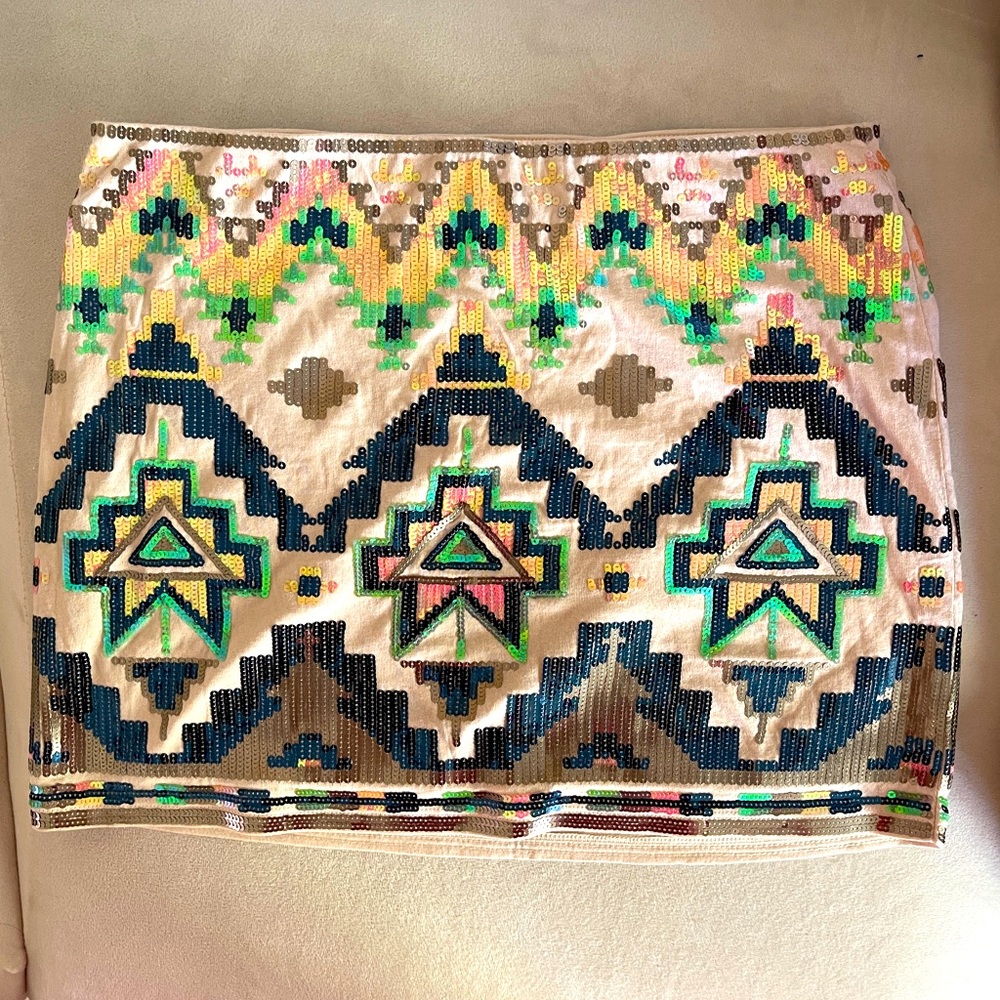 Express Colorful Sequins Skirt